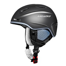 RBworld 일체형 성형 경량 스키 헬멧 남녀 공용 사이클링 스노우 보드 안전 인증서 포, 선택01L 58-61, 01. 검정색