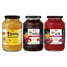 꽃샘 꿀유자차S +꿀대추차 +꿀석류차 1KGx3 (3KG), 1kg, 1개, 1kg