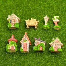 (TD) 숲속 오두막과 장식물 피규어 (집), 버섯지붕집