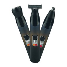 多功能電動剃鬚刀鼻毛器理髮器套裝, 黑色, 如圖所示