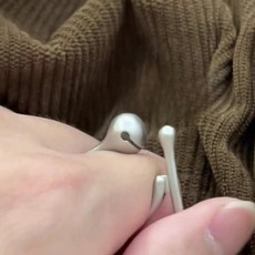 리빙릿 스프링 있는 목탁반지 마음의평화 스트레스 해소 우정링