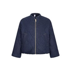 리우조 퀼팅 데님 봄버 재킷