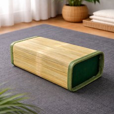 청대 일반 대나무베개 l 레트로인테리어 캠핑 차박 쿨배게 대나무 사각베게 시원한 여름 통풍베개, 원통형 죽부인(대형17X110)