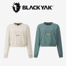 블랙야크 여성 히말라야 알라야 미드기장 맨투맨 세미 크롭 티셔츠 1BYSSWU501