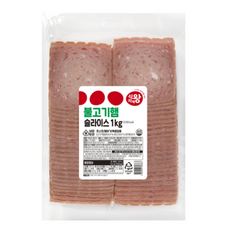 바이오푸드몰_식자재왕 불고기햄 슬라이스, 6개, 1kg
