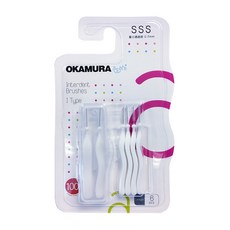 岡村OKAMURA 牙間刷SSS I型 牙縫刷 外出攜帶方便 牙齒清潔, 10個, 6個裝, 0.7mm