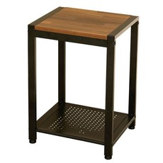 簡約工業風邊桌小茶几，附置物架，客廳臥室適用, 工業風小茶几