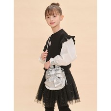 빈폴 키즈 BEANPOLE KIDS 실버 리본 여아 크로스백 라이트 그레이 (BI51D2G202)