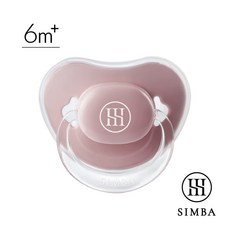 Simba 小獅王 蘊蜜夜光奶嘴帶, 6M+奶嘴-栗粉, 1個