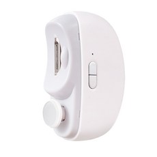 電動指甲剪，安全修甲，LED照明，靜音操作，USB充電，指甲收納, 1個, 雪花白