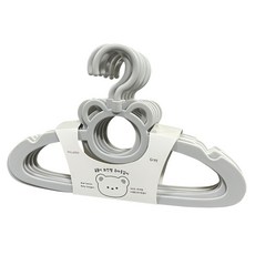 톨스토이 [본사직송] 곰돌이 회전용 아동옷걸이 10ea, 그레이, 10개