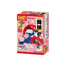 LaQ Q版舞妓積木 (90pcs) 日本製造立體3D拼接積木/益智玩具 - 台灣獨家代理, Multicolor, 1箱/盒