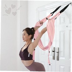 문틀 요가 해먹 홈트레이닝 스트레칭 운동 실내 기구, 핑크