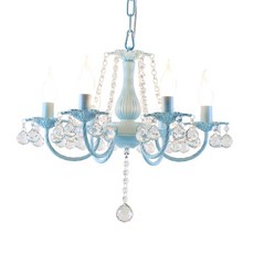 샹들리에 식탁등 꾸미기 천장 공주 신혼집 램프 웜 단색 더블 침실 북유럽 인테리어, 핑크 6등 웜 라이트