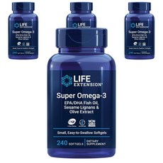 LIFE EXTENSION 超級Omega-3魚油軟膠囊, 240顆, 4罐