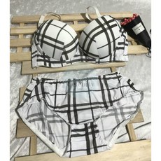 格紋內衣成套內衣褲 日式軟鋼圈學生內衣 棉質內裡兩色可選