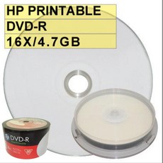 HP PRINTABLE DVD-R 16X 4.7G 台灣製造 可列印 空白光碟片 燒錄片 10片裝, 1個