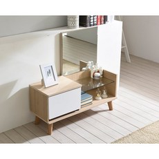 1인가구 좁은집 경제적인 서랍 좌식화장대 멀티 심플 추천 오피스텔 간이, 메이플화이트