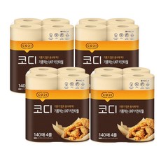 코디 기름먹는 UKP 키친타월 140매 4롤 x 4팩, 16박스
