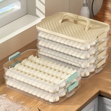 냉동 야채 음식물 해산물 보관 트레이 용기 밀폐용기 식품보관용기 4단, 1개, 1개