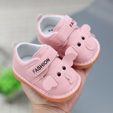 叫叫鞋軟底嬰兒學步鞋男寶寶鞋子防滑0-1一歲3女童皮鞋春秋會響冬