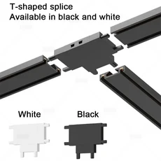 마그네틱레일 초박형 LED 천장 조명 표면 장착 마그네틱 트랙 시스템 램프 레일 스포트라이트 48V 자석 6mm, [06] T Connector, [01] Black, [01] Warm White 3000K, 01 블랙_01 Warm 화이트 3000K