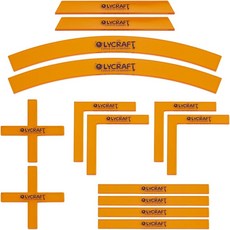 아크릴 자 세트 테이블탑 워게임 측정 도구, 오렌지