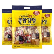 곡물 종합강정 찹쌀 흑미 고구마 옥수수 4가지맛 개별포장 강정, 3개, 310g