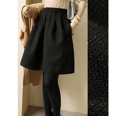 하이웨스트 가을 모직스커트 라인 미커트 A라인