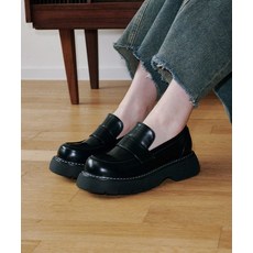 솔트앤초콜릿 SALT AND CHOCOLATE 라운드 토 스티치 청키 로퍼 412319002 4.5cm/1color