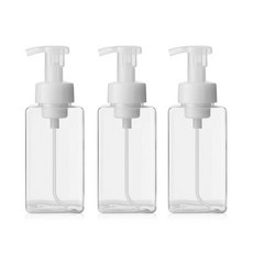 鋁製氣泡容器浴室分配器空瓶 450 毫升透明, 3片, 透明