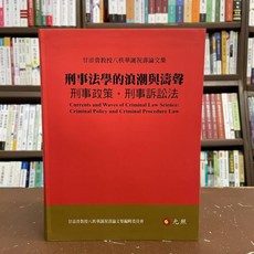 元照出版 大學用書 刑事法學的浪潮與濤聲《刑法政策‧刑事訴訟法》2021年4月