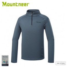 Mountneer 男 雲彩針織保暖上衣 登山 刷毛衣 立領 中層衣