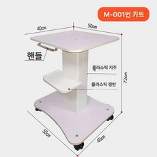 업소용 미용 피부 보관 왜건 도구 선반 뷰티샵 두피, 0x0x0cm, M 001 대형 50x40, 기본구성