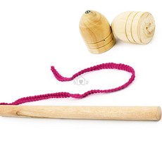 민속놀이 전통 팽이 세트 목재 완구 전통디자인 목재재질 회전놀이