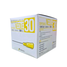 정림메디칼 일회용 멸균 주사침 30G 13mm 1/2 100ps 병원 의료용 니들 개별포장 피부과 여드름 성장 바늘, 100개, SJN-30Gx1/2