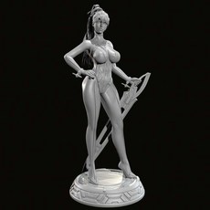 【台灣出貨】人高38mm 50mm 75mm 長劍美女 樹脂兵人 TD-7054/3D 模型diy, 1個, TD38-7054/3D