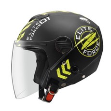 ZEUS 瑞獅 ZS-202FB T63 3/4罩安全帽 雙鏡片 內襯可拆洗 半罩式機車安全帽, 消黑黃-M