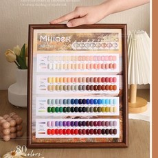 蜜甲兒美甲套組 美甲工具套裝 新手美甲套組 136色甲油膠 2025新款彩虹流行色 美甲店開店專用套裝, 1個, 蜜甲兒80色+塗好色板+功能膠