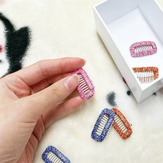 콩들 강아지 고양이 머리핀 강아지악세사리, 주황, 1