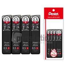 펜텔 아인슈타인 샤프심 0.5mm HB/B 4개 세트(신제품), 아인 샤프심 0.5mm B 4개 세트