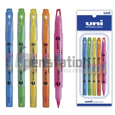 유니 프로퍼스 윈도우 형광펜 5개 세트, 핑크1+오렌지1+옐로우1+그린1+라이트블루1