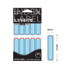 도매왕 1X4개 보호필름 견출지 F222R 적색 18x60mm 정부화일 견출라벨지 보호 516 보호필름견출지, 단품