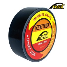 테스크 수출용(국내산) 덕트테이프 덕테이프 50MM X 50M 일반형 BLACK, 1개