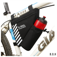 빅원 사이클 자전거 프레임 가방, 블랙, 1개