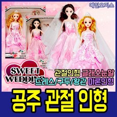 문구컬렉션 공주관절인형 3D눈알 공주인형 마론인형 관절인형 글래스눈알인형 30cm인형 구체관절인형, 1개