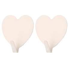 오브메종 하트 다용도 벽걸이 후크, 화이트, 2개