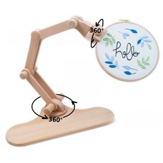 자수틀 작업대 DIY 고정 프레임 회전식 원목 자수 스탠드 거치, 1개, 원형 자수틀 20.8cm 두께 0.9cm