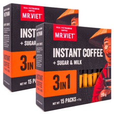 베트남 3in1 인스턴트 커피 Mr. Viet, 2박스, 15개입, 17g