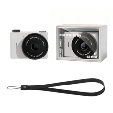 SMABAT 초소형 초경량 빈티지 카메라 감성 Y2K 디지털 카메라 Type-C 충전 셀카렌즈 64GB SD카드 포함, 화이트